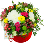 Шляпная коробка с цветами Восторг-16
