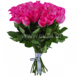 25 розовых роз 40 см