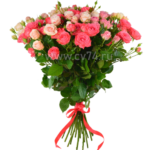 Кустовые розы микс 60 см