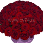 Коробка с розами Восторг-48