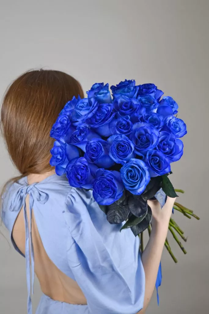 25 синих роз Эквадор