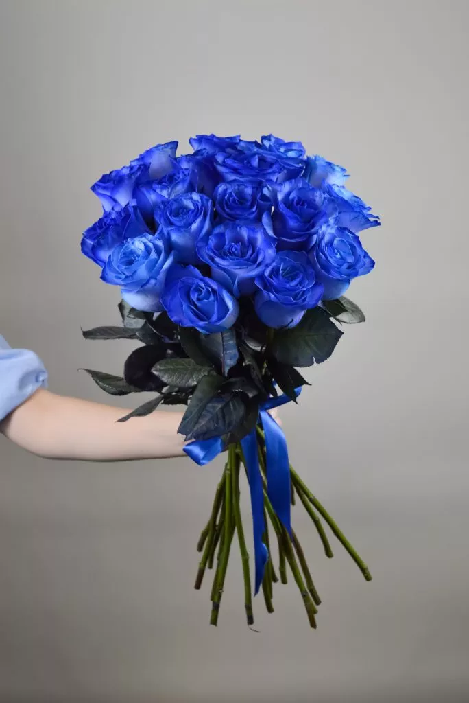19 синих роз