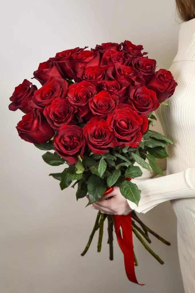 21 красная роза