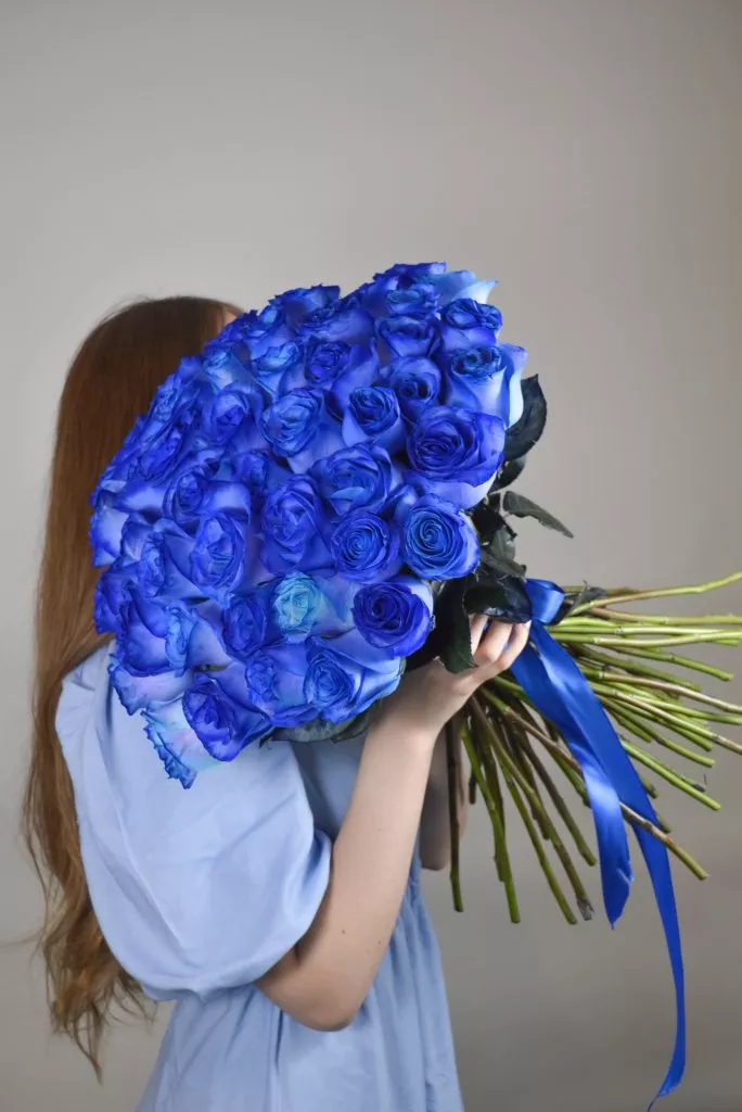 51 синяя роза Эквадор