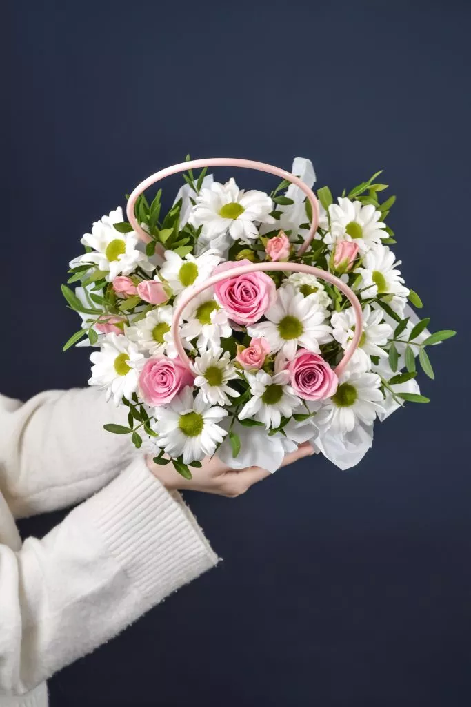 Композиция в розовой сумочке S