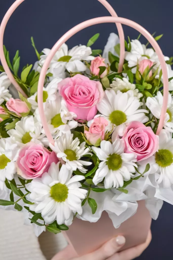 Композиция в розовой сумочке S