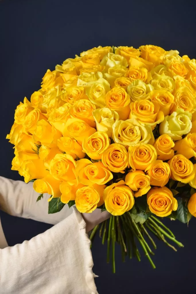 101 желтая роза