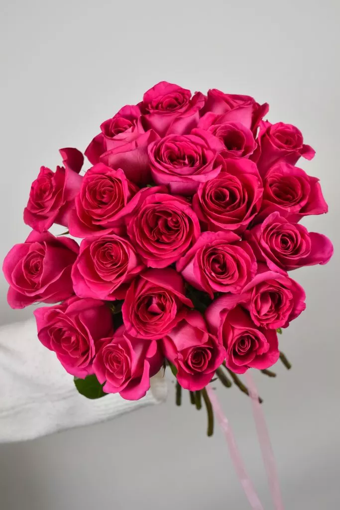 21 роз Пинк розовых