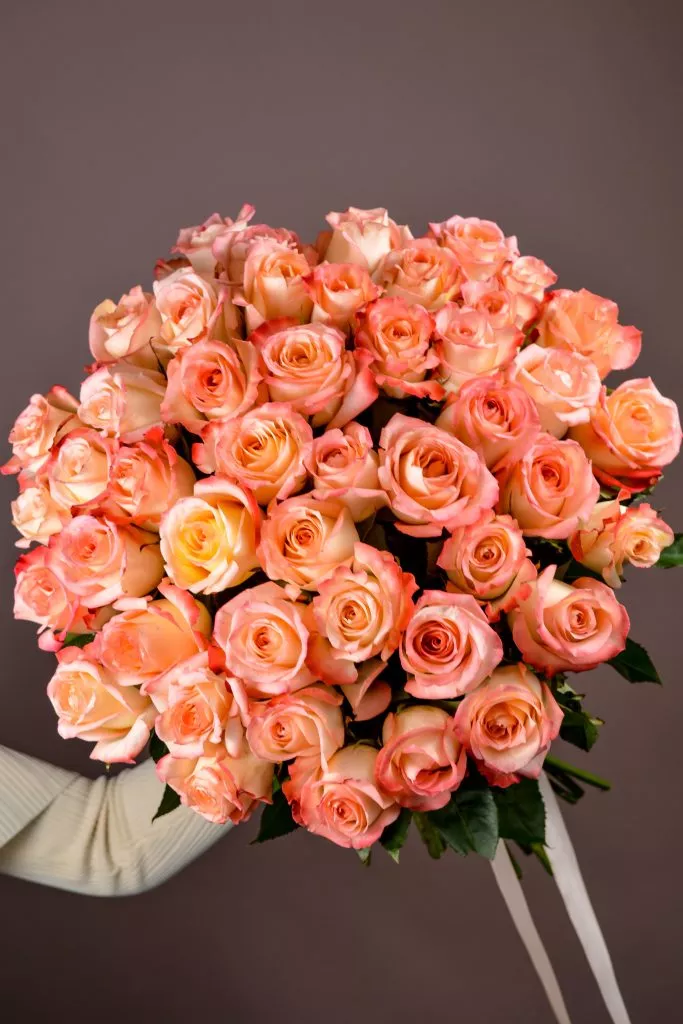 45 розовые розы Эквадор