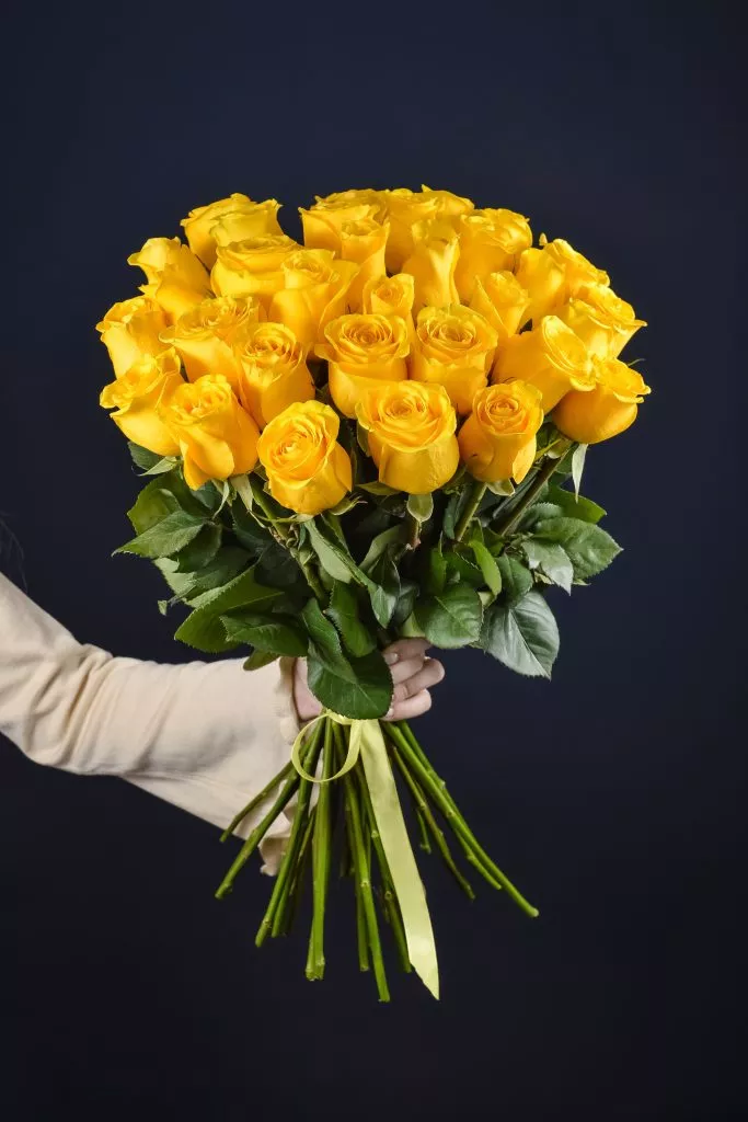 31 желтая роза