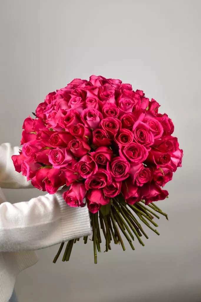 101 роза Пинк розовая