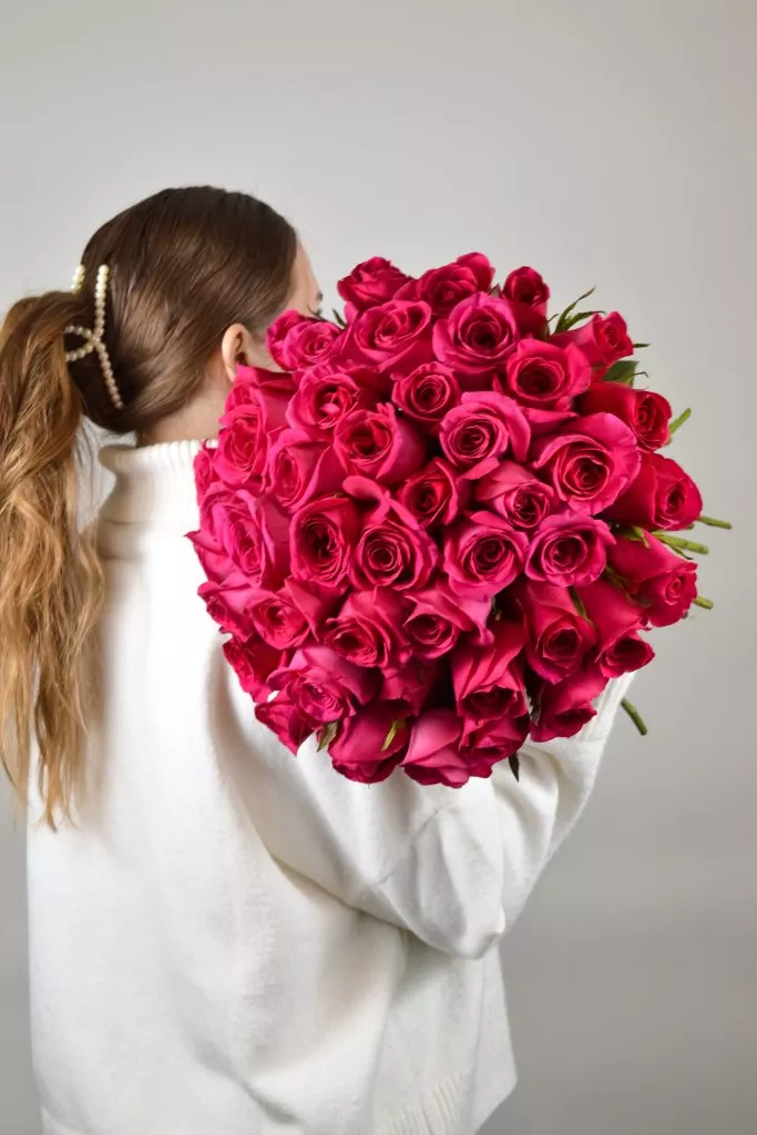 45 роз Пинк розовая