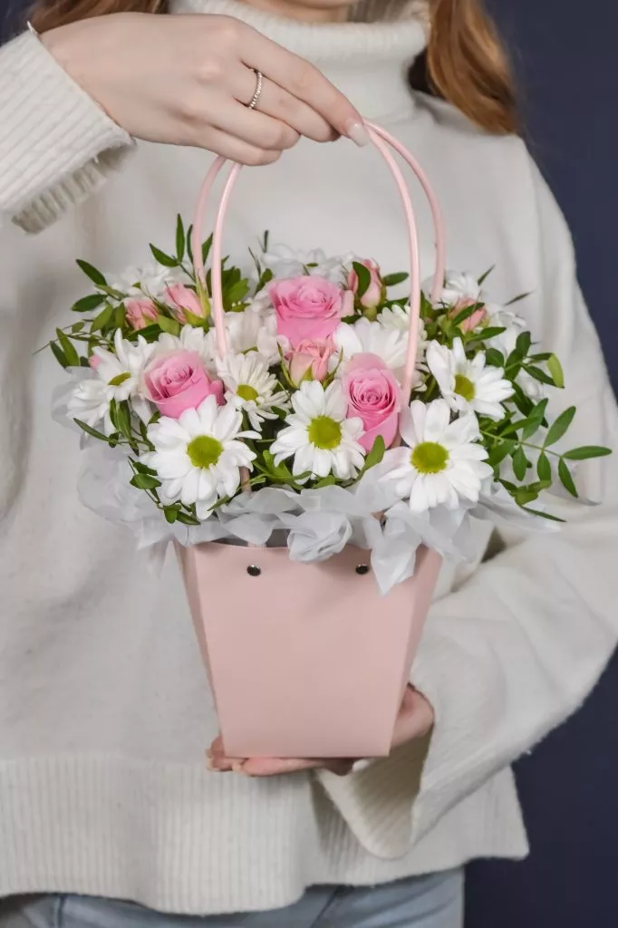 Композиция в розовой сумочке S