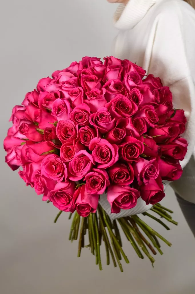 101 роза Пинк розовая