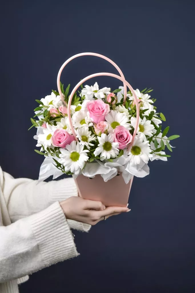 Композиция в розовой сумочке S