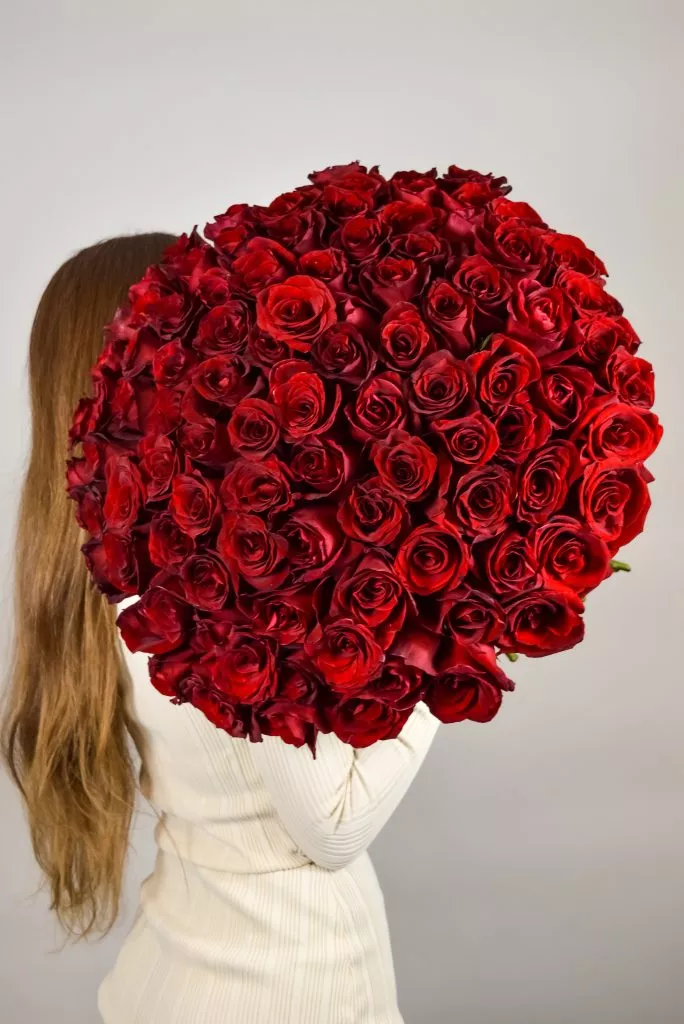 101 красная роза