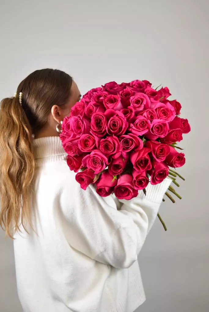 45 роз Пинк розовая