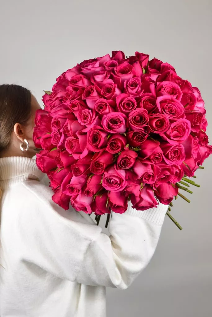 101 роза Пинк розовая