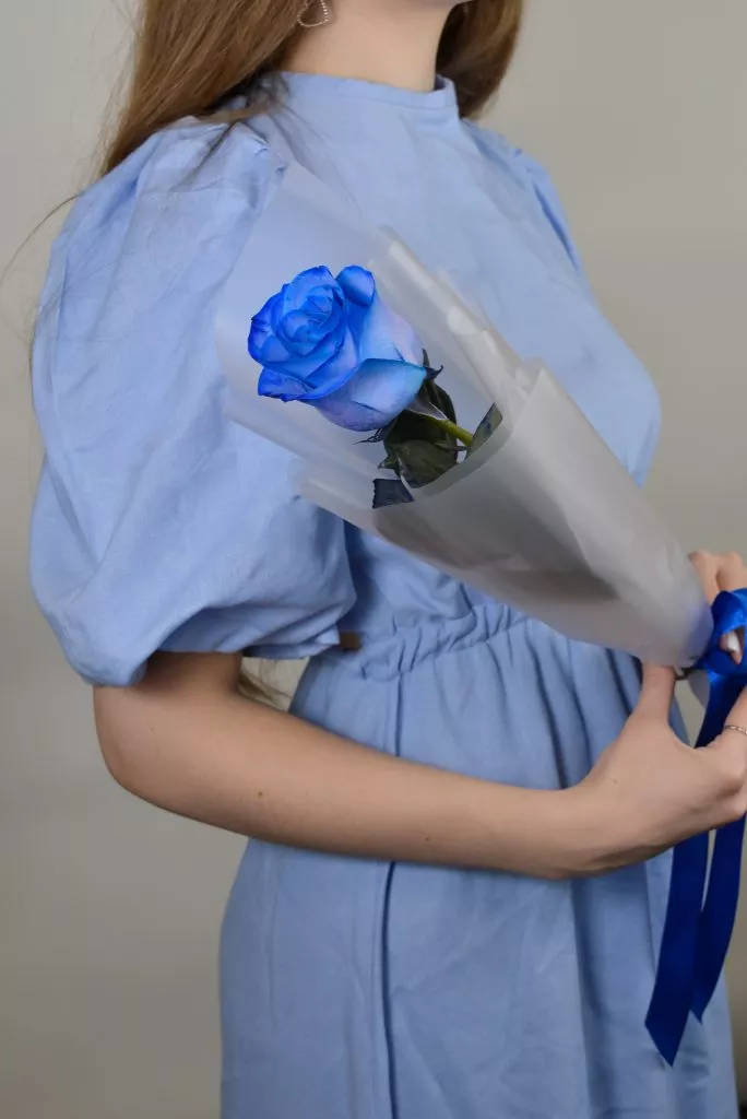 1 синяя роза