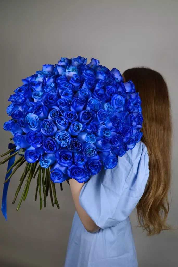 101 синяя роза Эквадор