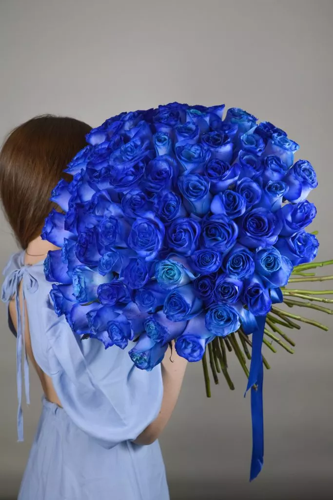 75 синих роз Эквадор