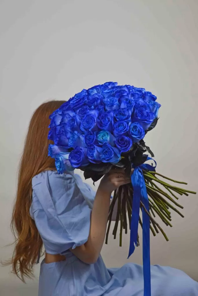 51 синяя роза Эквадор
