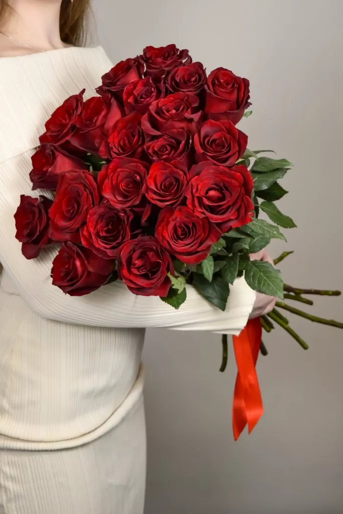 21 красная роза