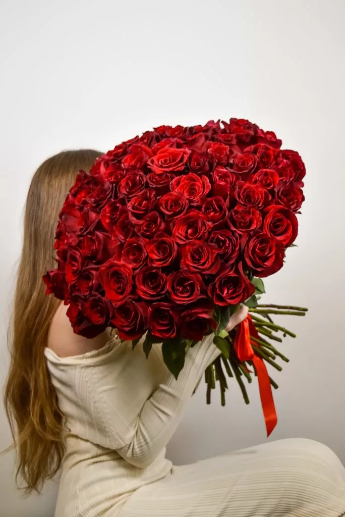 75 красных роз Эквадор