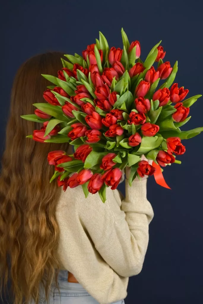 51 красный тюльпан