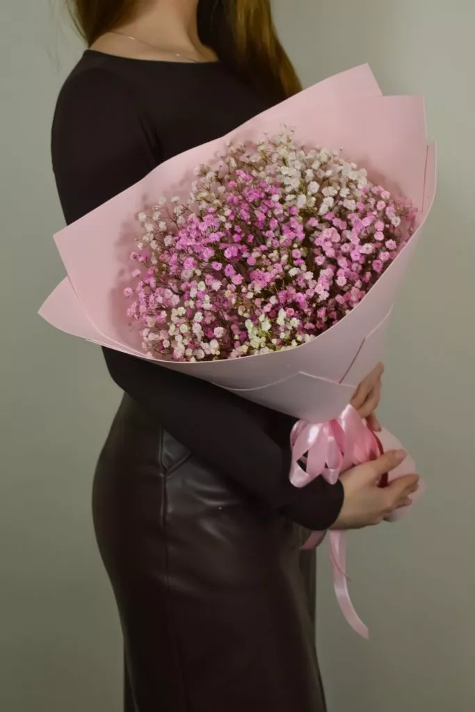 розовая гипсофила 7 шт