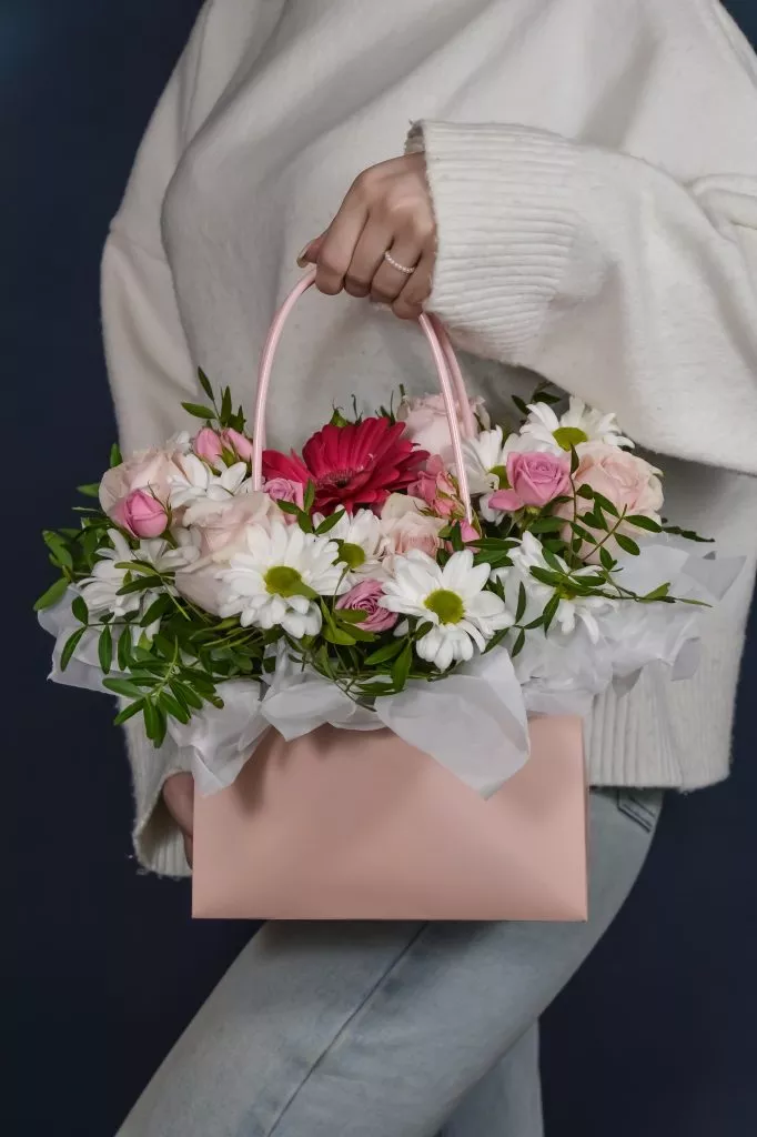 Композиция в розовой сумочке М