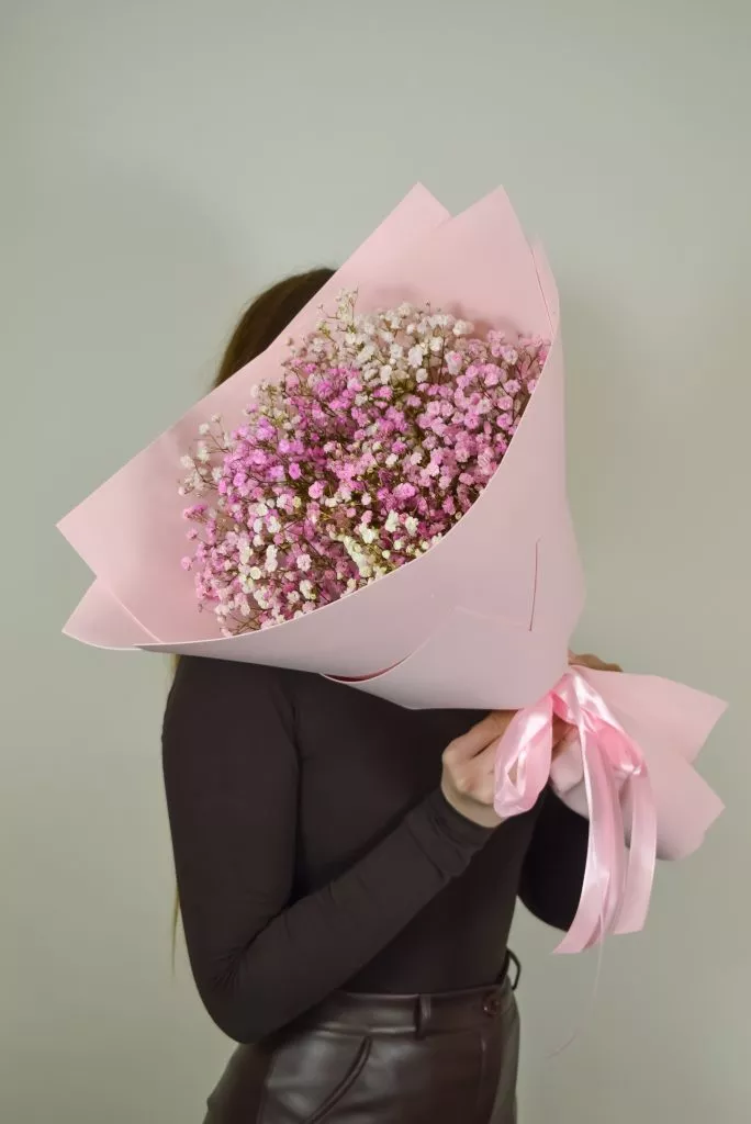 розовая гипсофила 7 шт